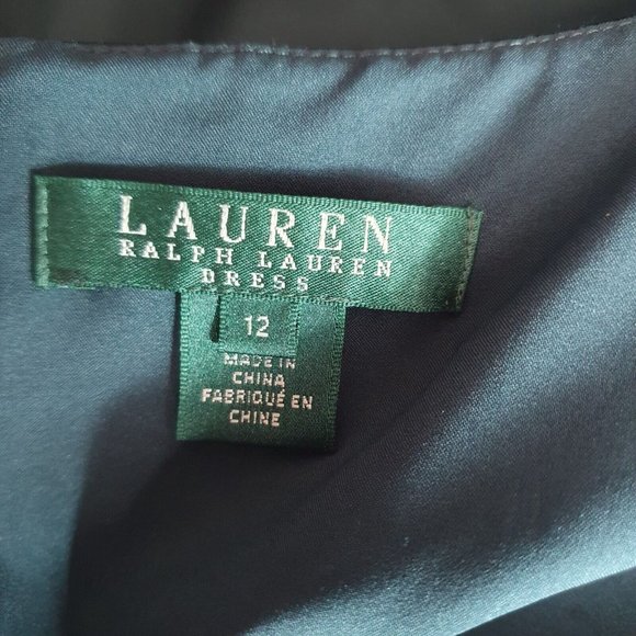 Ralph Lauren sheath dress Sz 12 teal cocktail  office formal RRP $380 - Picture 6 of 7